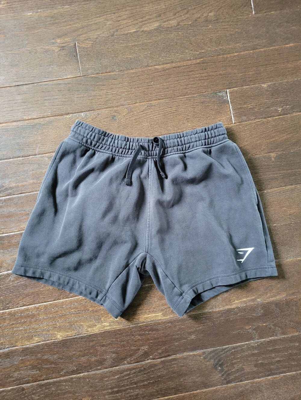 Gymshark sweat shorts, black, men's s, 6" inseam